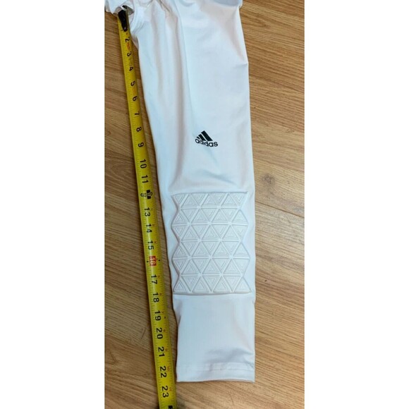 Adidas 3/4 Knee pad‎ compression Tights white small mens - Picture 4 of 5